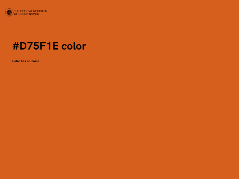 #D75F1E color image