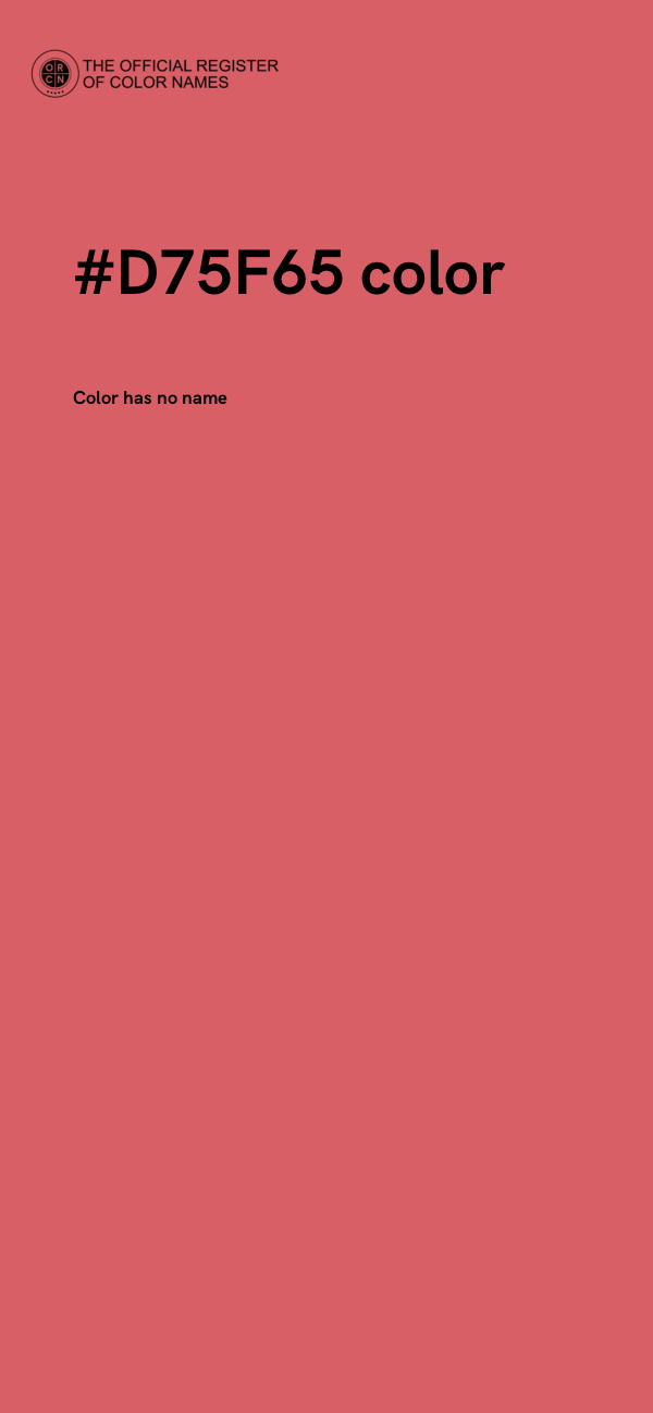 #D75F65 color image