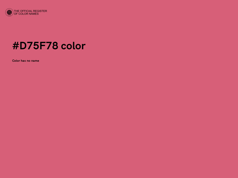 #D75F78 color image