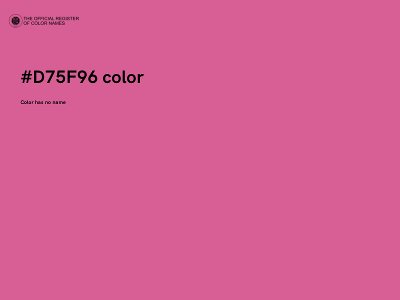 #D75F96 color image