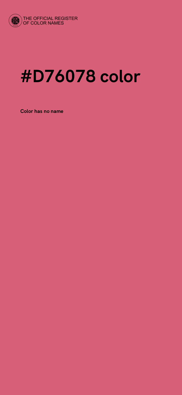 #D76078 color image
