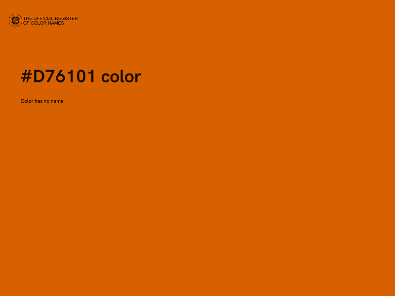 #D76101 color image