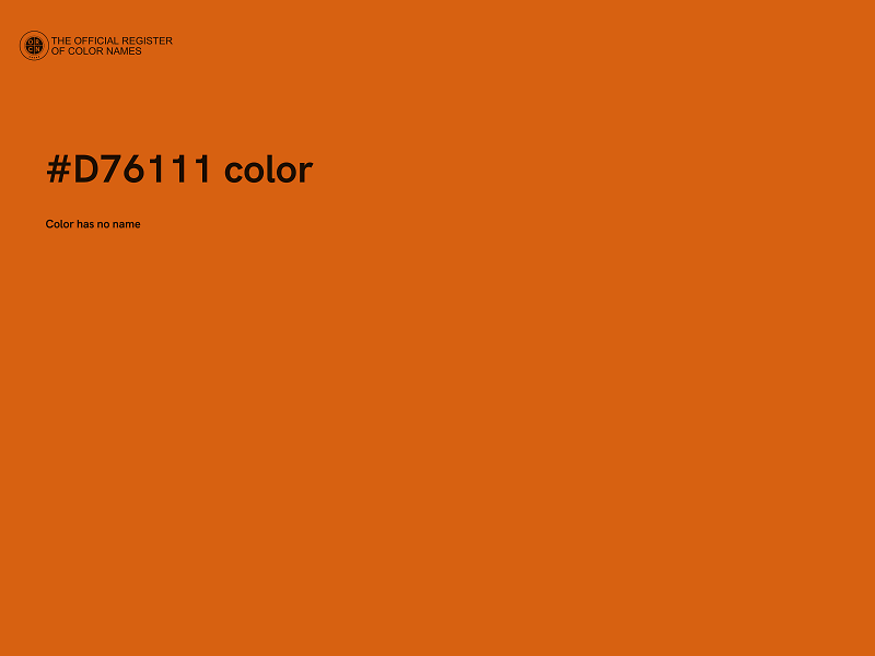 #D76111 color image