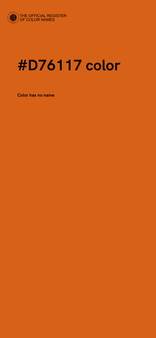 #D76117 color image