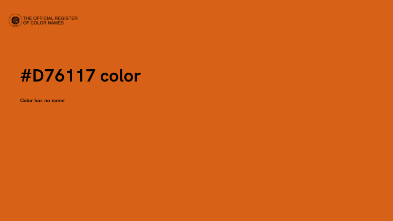 #D76117 color image