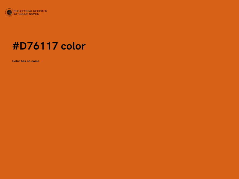 #D76117 color image
