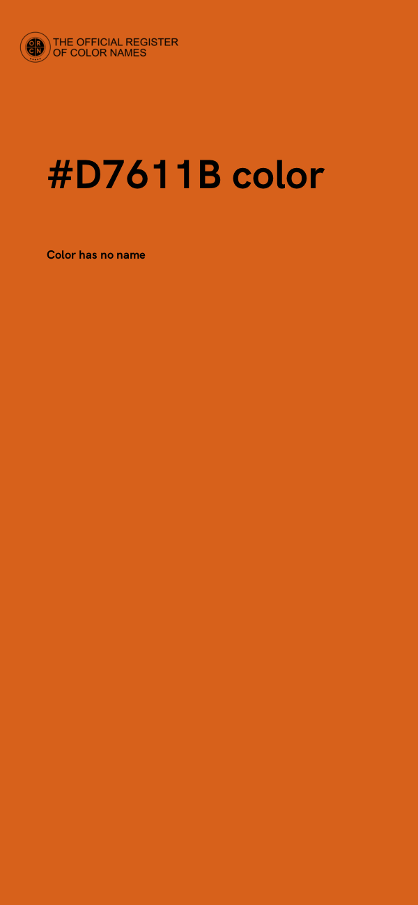 #D7611B color image