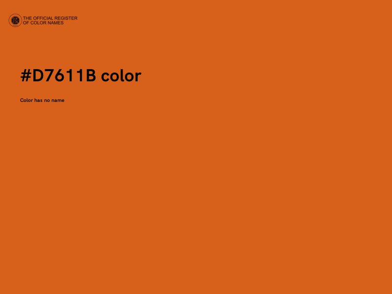 #D7611B color image