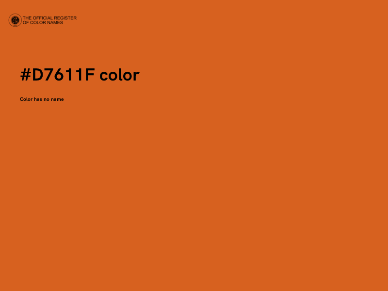 #D7611F color image