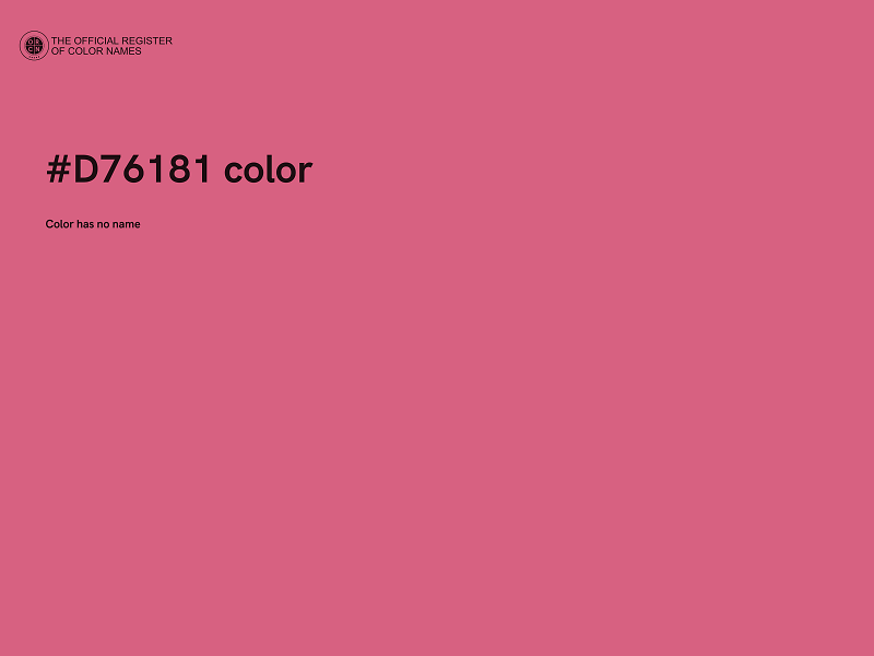 #D76181 color image
