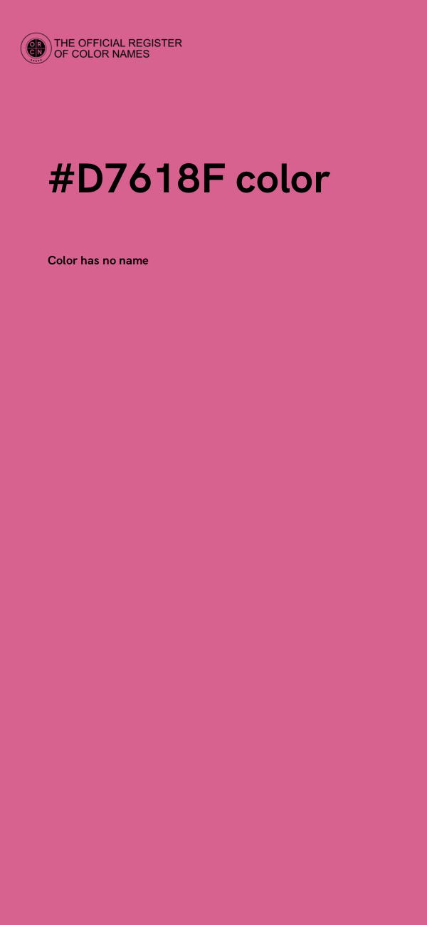 #D7618F color image