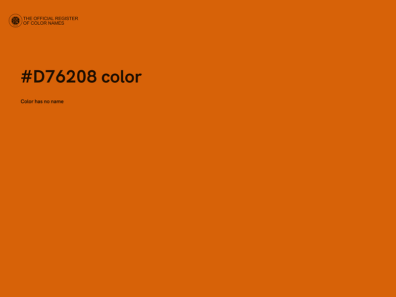 #D76208 color image