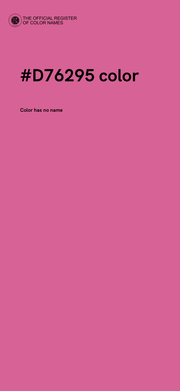 #D76295 color image