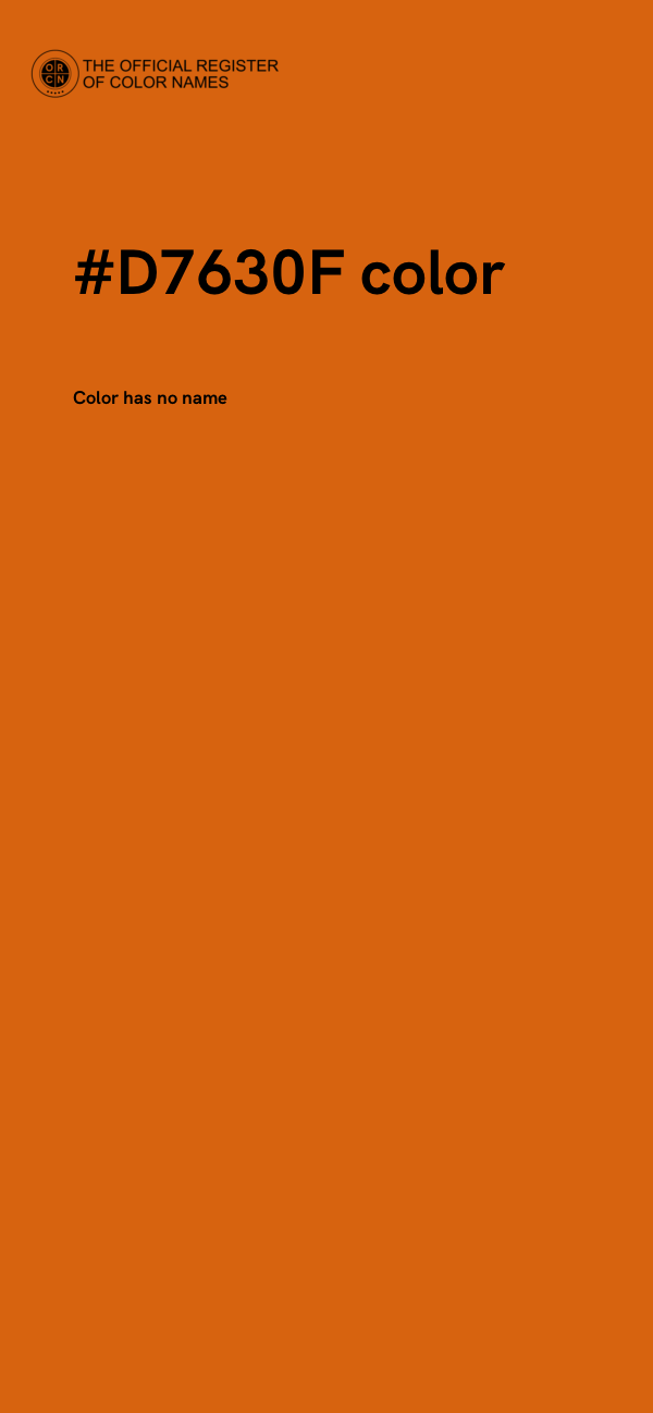#D7630F color image