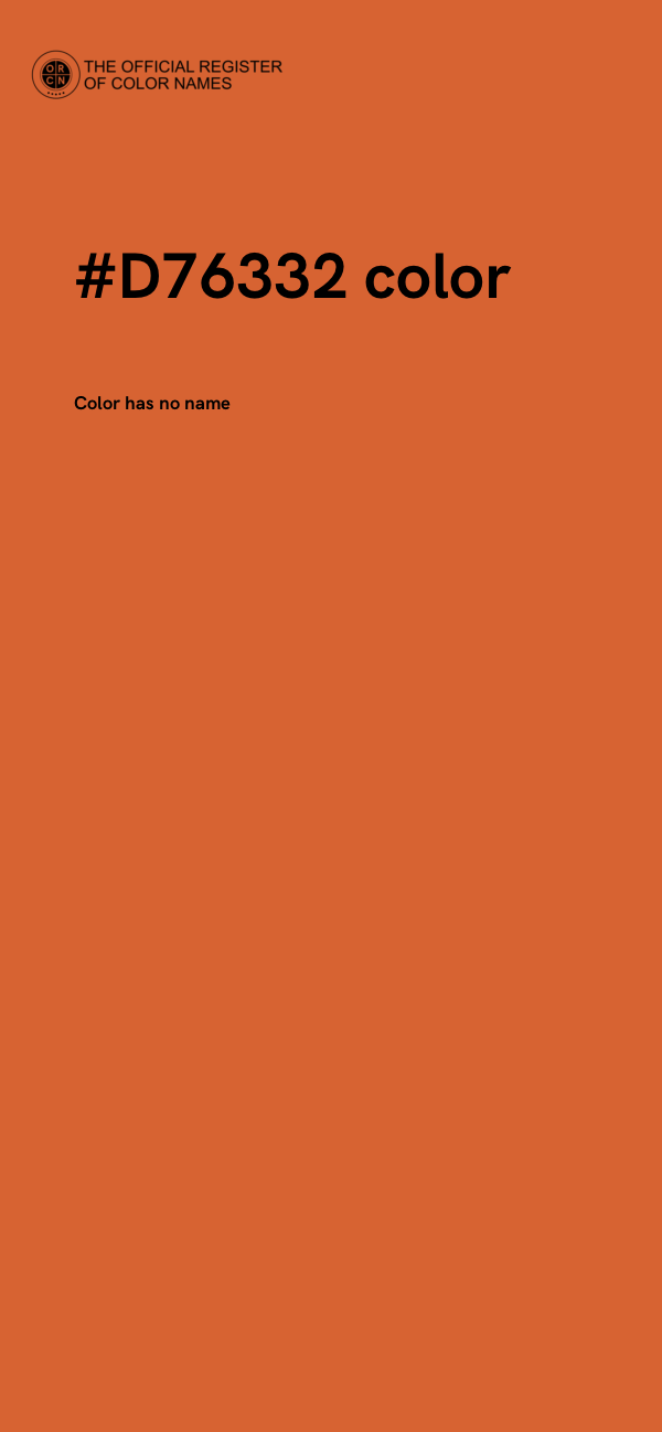 #D76332 color image