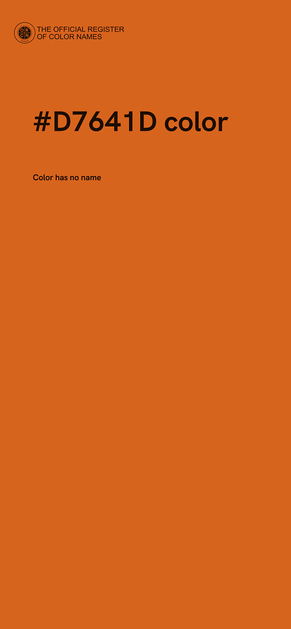 #D7641D color image