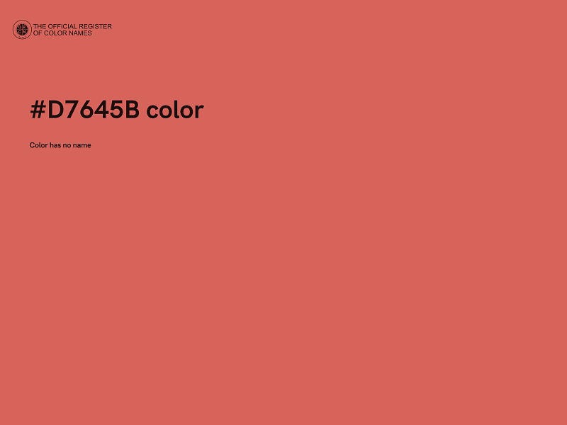 #D7645B color image