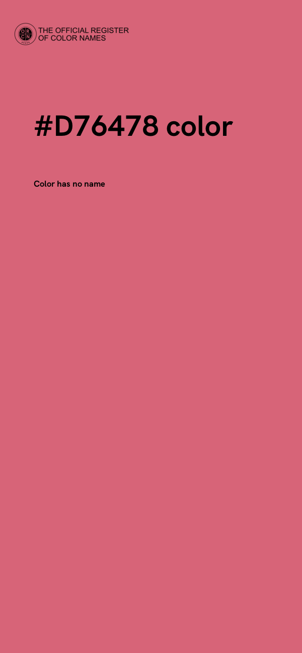 #D76478 color image