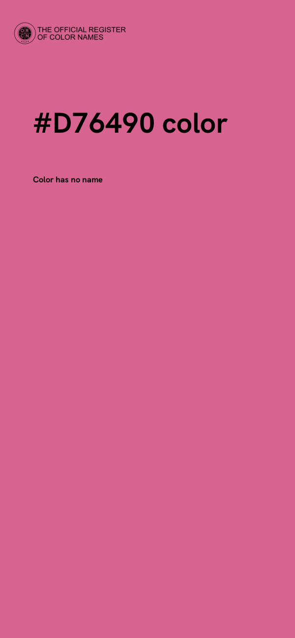 #D76490 color image