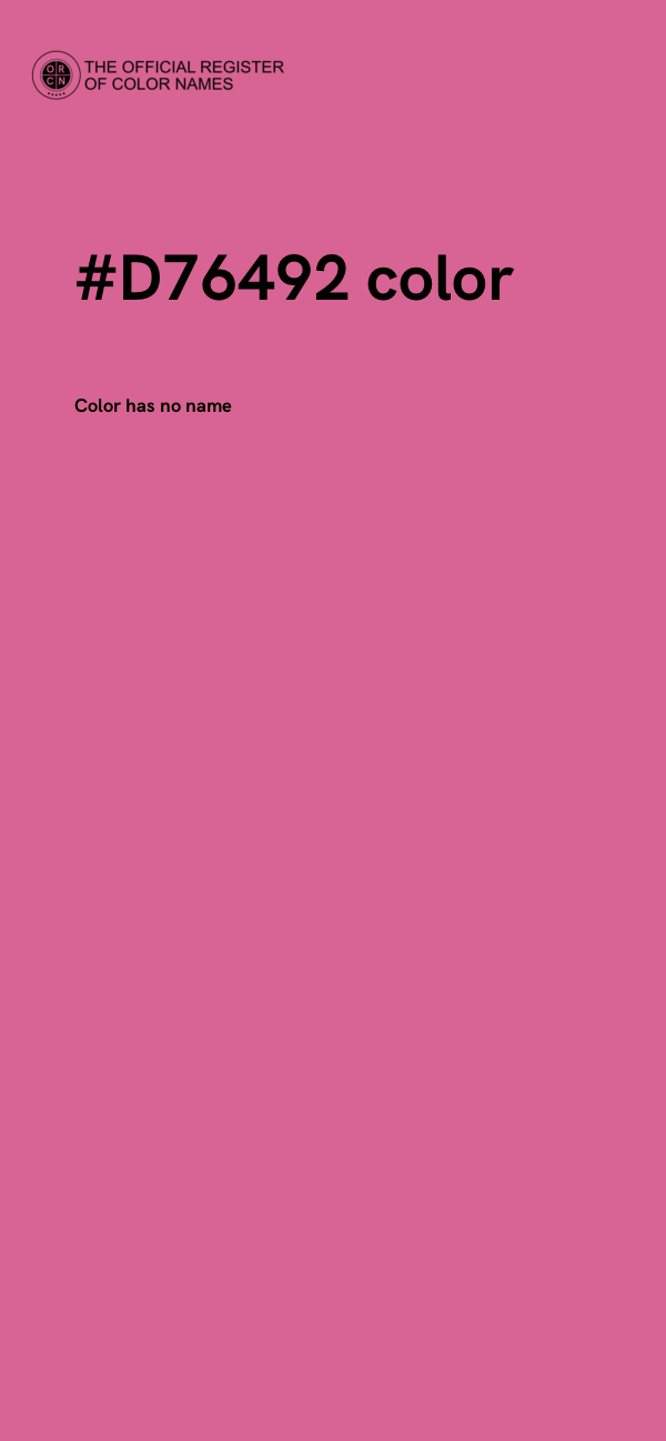 #D76492 color image