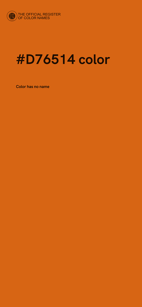 #D76514 color image