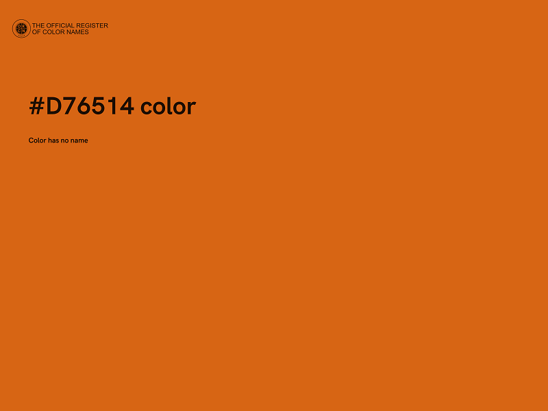 #D76514 color image