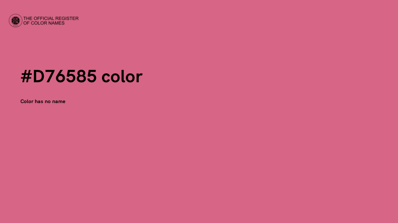 #D76585 color image