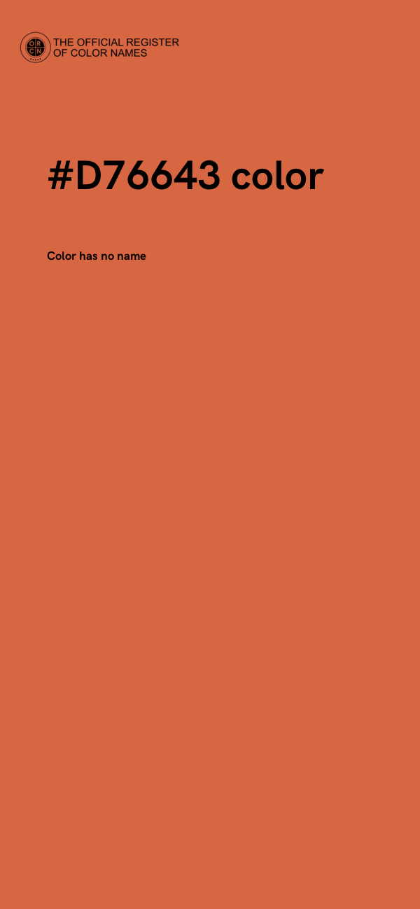 #D76643 color image