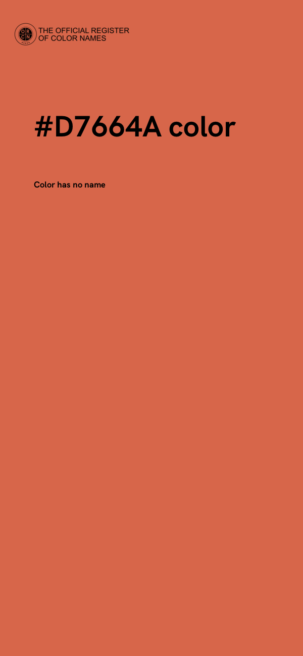 #D7664A color image