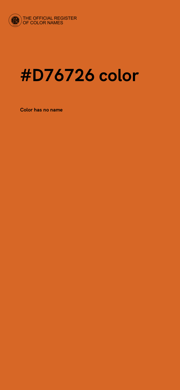 #D76726 color image