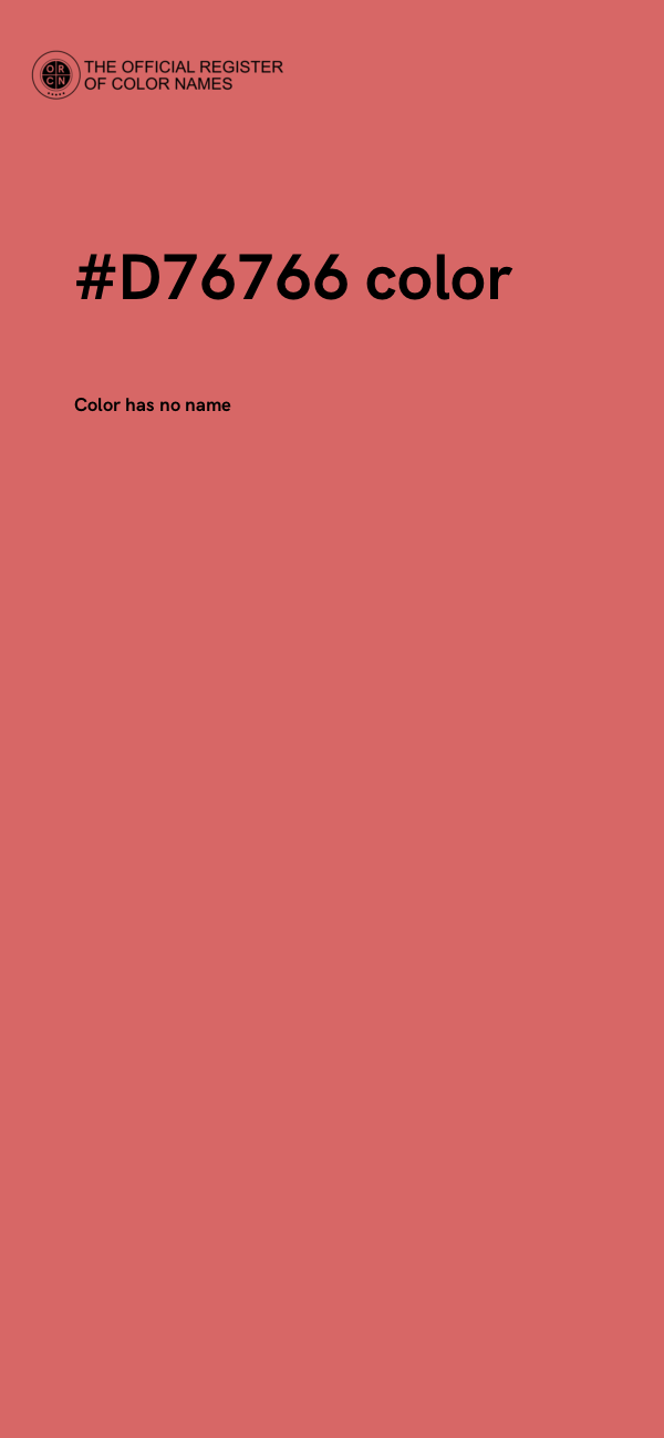 #D76766 color image