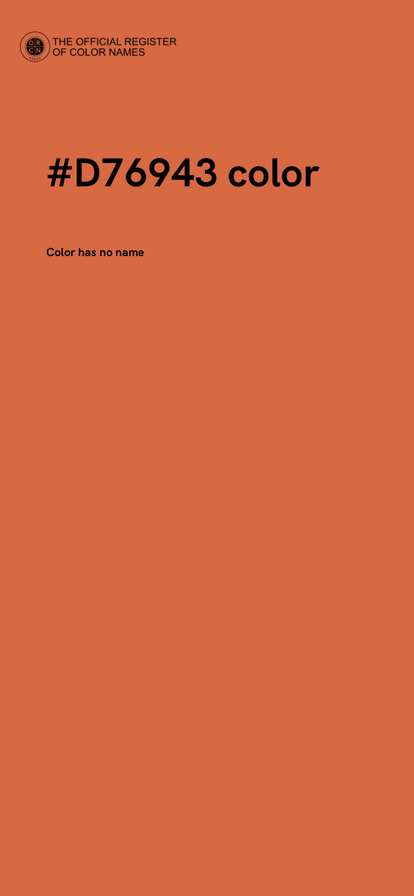 #D76943 color image