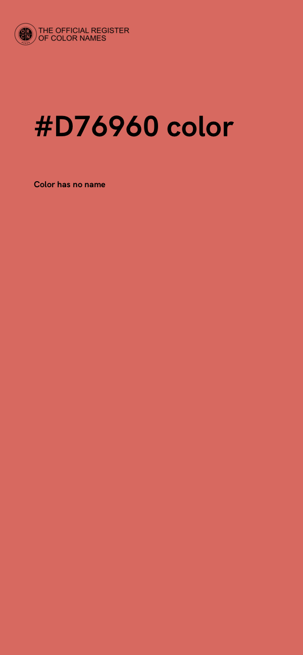 #D76960 color image