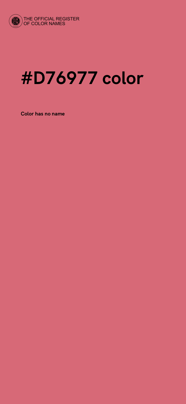 #D76977 color image