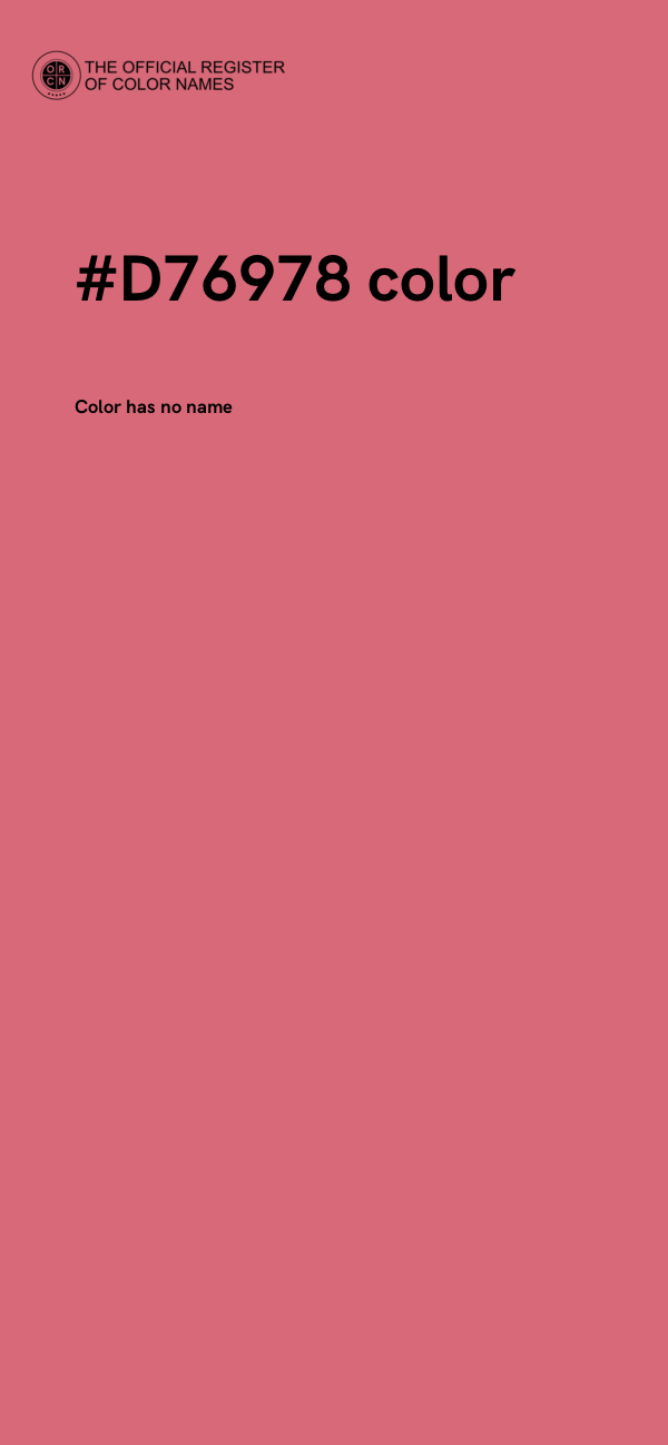 #D76978 color image