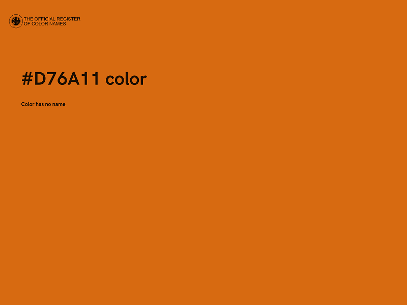 #D76A11 color image