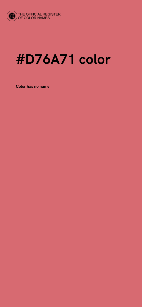 #D76A71 color image