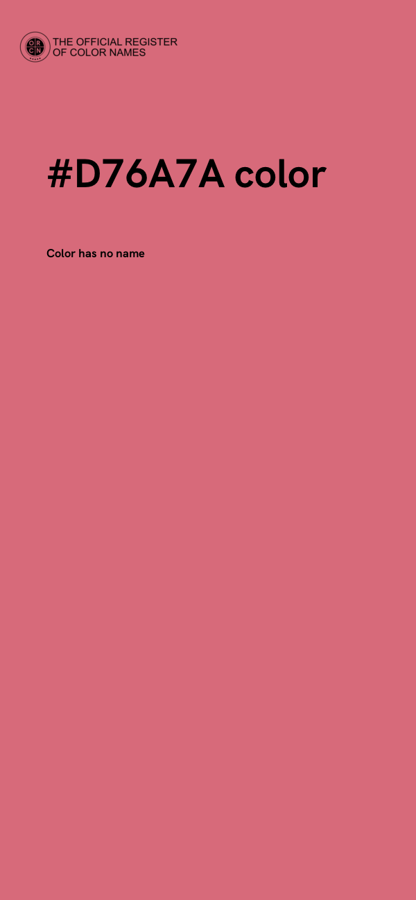 #D76A7A color image