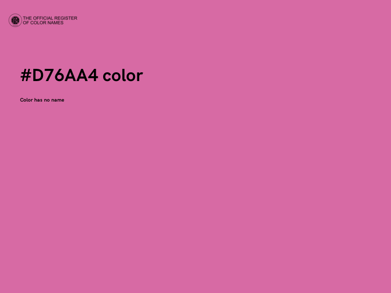 #D76AA4 color image
