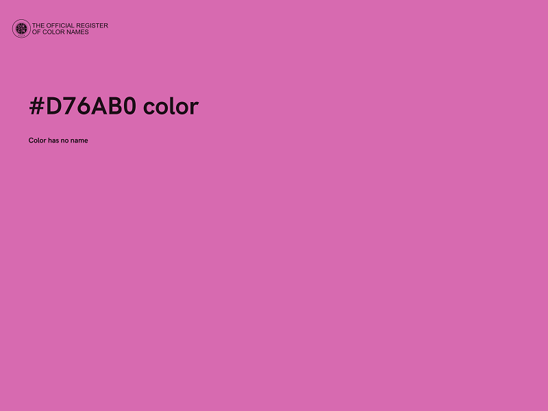 #D76AB0 color image