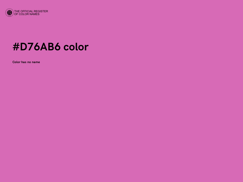 #D76AB6 color image