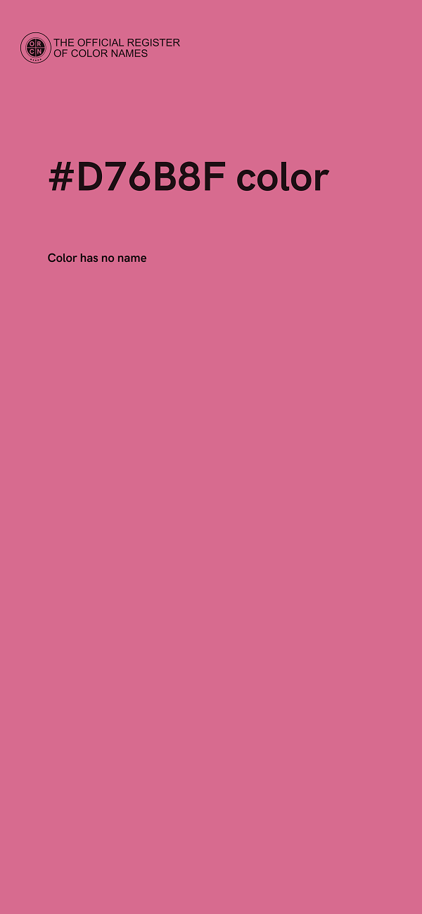 #D76B8F color image