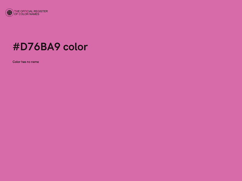 #D76BA9 color image