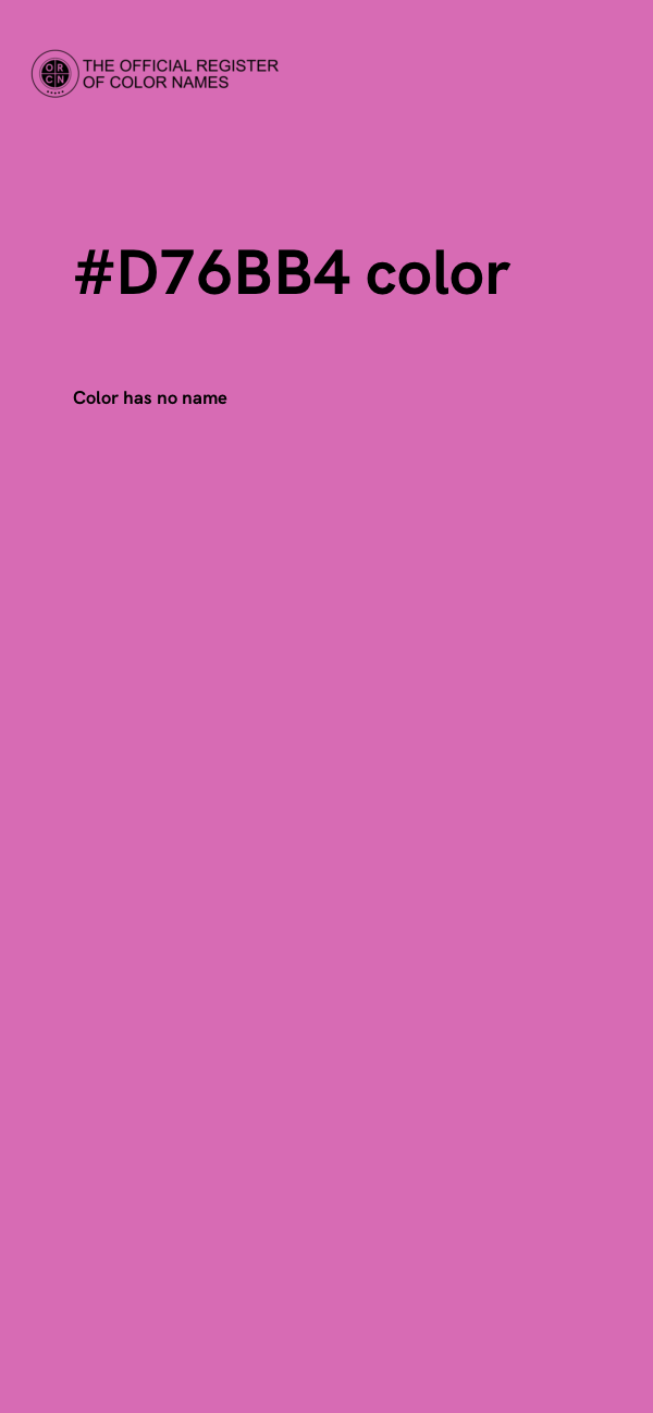 #D76BB4 color image