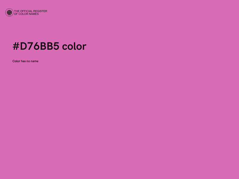 #D76BB5 color image