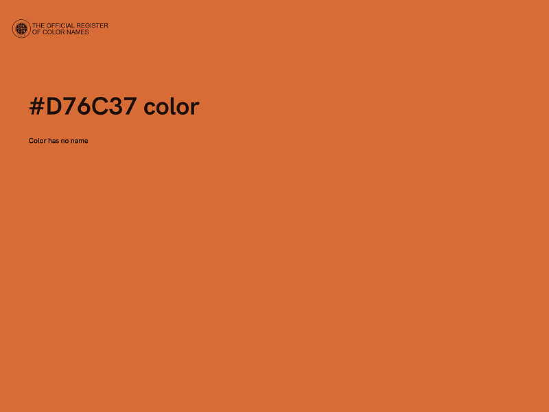 #D76C37 color image