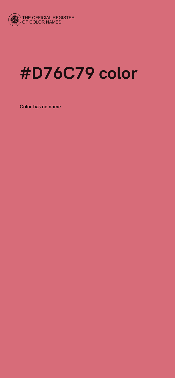 #D76C79 color image