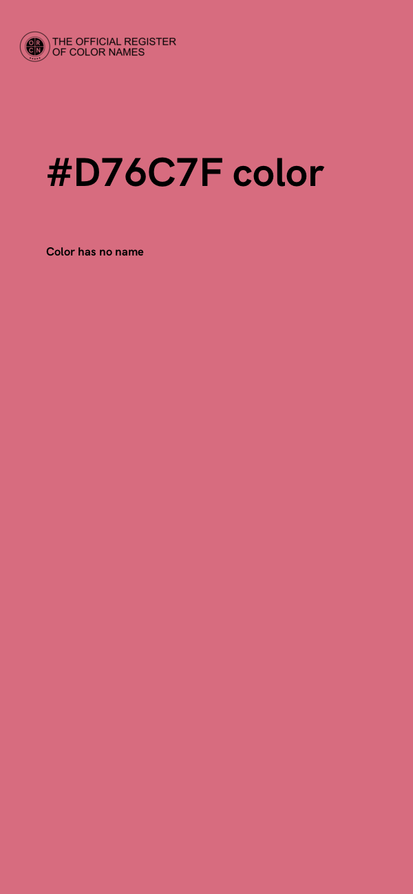 #D76C7F color image