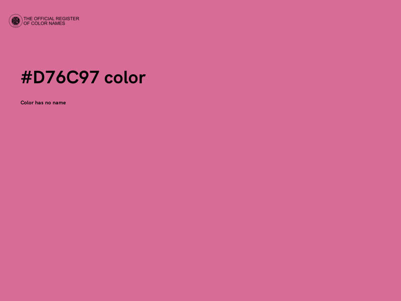 #D76C97 color image