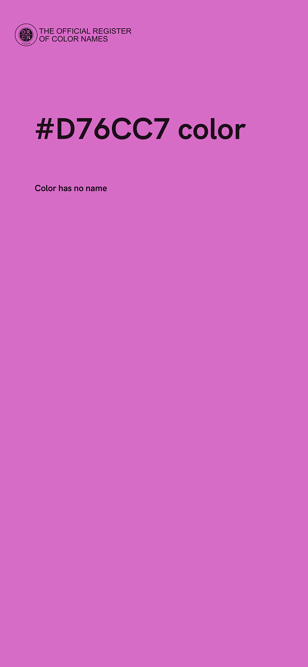 #D76CC7 color image
